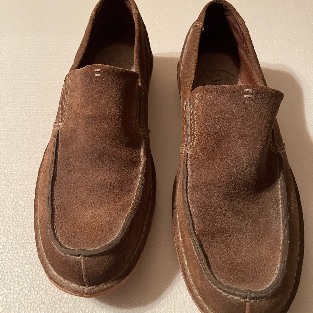 Clarks Privo Men's Size 10 M Slip On Shoes Pull On Leather Brown Loafers 72714